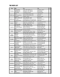 The Beer List