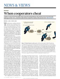 When Cooperators Cheat