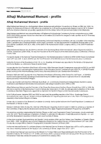 Alhaji Muhammad Mumuni - Profile