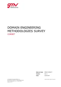 Domain Engineering Methodologies Survey Cordet