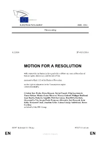 En En Motion for a Resolution