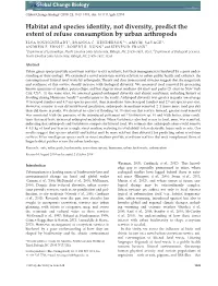 Habitat and Species Identity, Not Diversity, Predict the Extent of Refuse Consumption by Urban Arthropods
