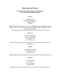 Mastering the Classics: RECIPES