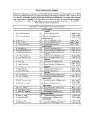 Police Verification for Passport