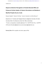 Sequence-Selective Recognition of Double-Stranded RNA And