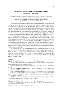 Terrestrial Isopods from the Hawaiian Islands (Isopoda: Oniscidea)1