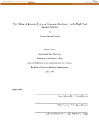 The Effect of Scarcity Types on Consumer Preference in the High-End Sneaker Market
