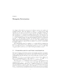 Triangular Factorization