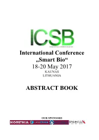 Abstract Book Icsb