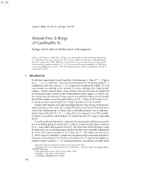 Almost-Free E-Rings of Cardinality ℵ1 Rudige¨ R Gob¨ El, Saharon Shelah and Lutz Strung¨ Mann
