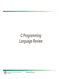 C Programming Language Review
