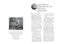 Lynne Stewart: a Revolutionary Life Well-Lived a Biographical Glimpse by Sally O’Brien and Bob Lederer