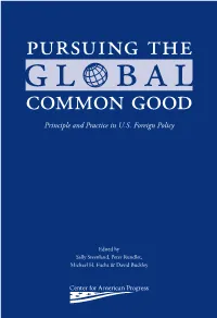 Pursuing the Global Common Good