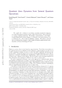 Quantum Zeno Dynamics from General Quantum Operations
