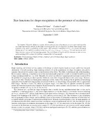 Size Functions for Shape Recognition in the Presence of Occlusions