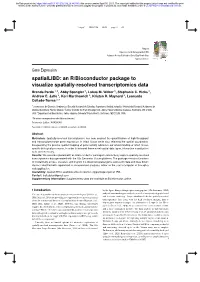 Spatiallibd Advance Access Publication Date: Day Month Year Application Note
