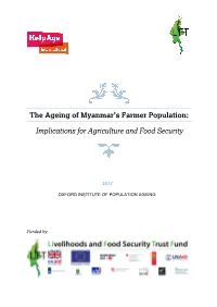 The Ageing of Myanmar's Farmer Population