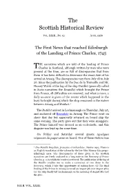 The First News That Reached Edinburgh of the Landing of Prince Charles, 1745
