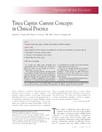 Tinea Capitis: Current Concepts in Clinical Practice
