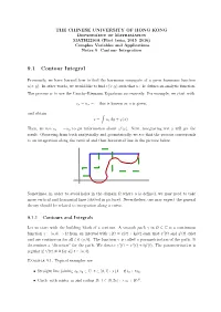 9.1 Contour Integral