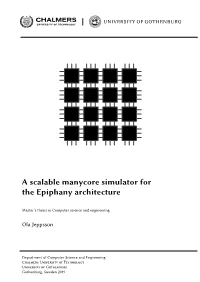 A Scalable Manycore Simulator for the Epiphany Architecture