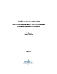 Building Learning Communities