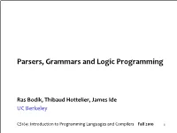 CS164: Introduction to Programming Languages and Compilers Fall 2010 1