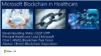 Microsoft Blockchain Strategy and Roadmap