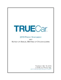 Proxy Statement and Notice of Annual Meeting of Stockholders