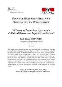 A Theory of Repurchase Agreements, Collateral Re-Use, and Repo Intermediation”