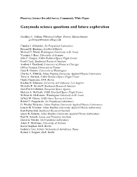 Ganymede Science Questions and Future Exploration