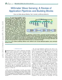 Millimeter Wave Sensing: a Review of Application Pipelines and Building Blocks