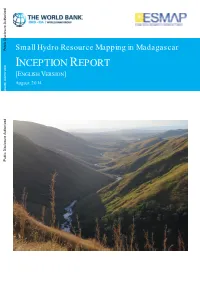 Small Hydro Resource Mapping in Madagascar