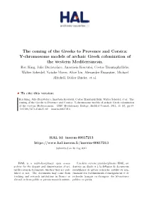 Y-Chromosome Models of Archaic Greek Colonization of the Western Mediterranean