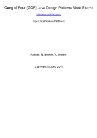 (GOF) Java Design Patterns Mock Exams