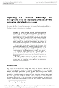 Improving the Technical Knowledge and Background Level in Engineering Training by the Education Digitalization Process