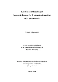 Kinetics and Modelling of Enzymatic Process for R-Phenylacetylcarbinol (PAC) Production