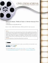 Motifs of Fiction in Werner Herzog's Films Chantal Poch Chantalpr@Gmail.Com, Pompeu Fabra University
