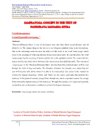 Samprayoga Concept in the Text of Paururava Manasija Sutra
