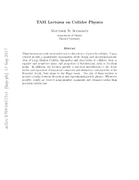 TASI Lectures on Collider Physics