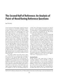 The Second Half of Reference: an Analysis of Point-Of-Need Roving Reference Questions