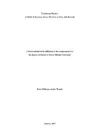 Translating Heaney: a Study of Sweeney Astray, the Cure at Troy, and Beowulf