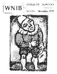 WNIB Program Schedule November 1970