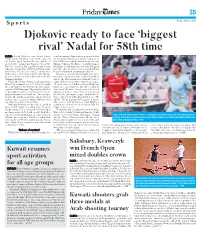Biggest Rival’ Nadal for 58Th Time