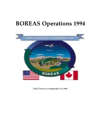 BOREAS Operations for 1994