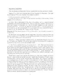 Injectives and Ext This Note ﬁnishes up Wednesday’S Lecture, Together with the Notes Provided by Angus