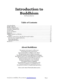 Introduction to Buddhism by Thomas Knierim