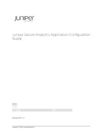 Juniper Secure Analytics Application Configuration Guide