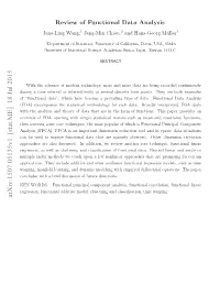 Review of Functional Data Analysis