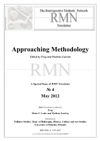 RMN Newsletter 4: Approaching Methodology 2012